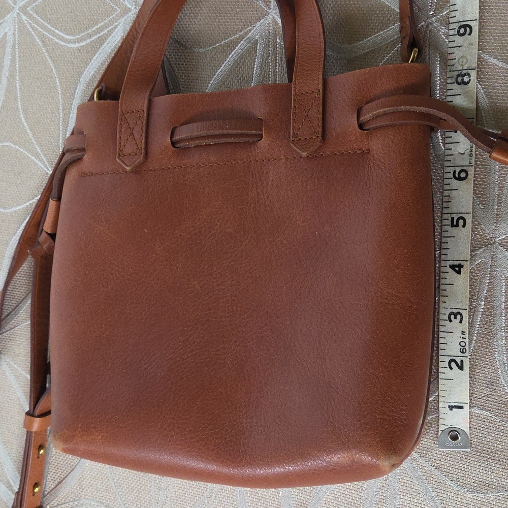 Madewell Brown Leather Bucket Bag - Picture 11 of 14